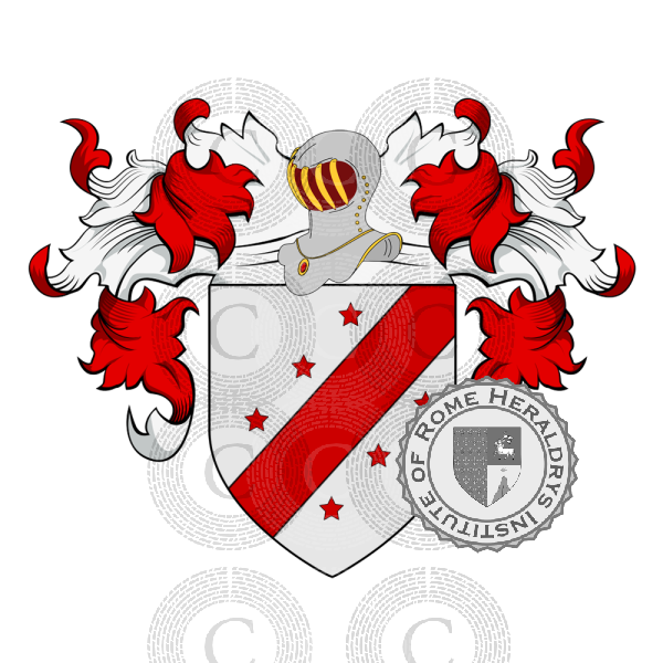 Coat of arms of family Trevisan   ref: 22590