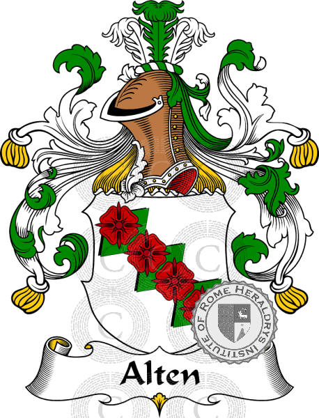 Coat of arms of family Alten   ref: 30069