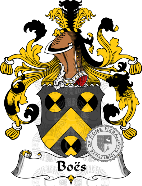 Wappen der Familie Boës   ref: 30212