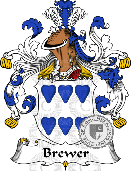 Coat of arms of family Brewer   ref: 30226