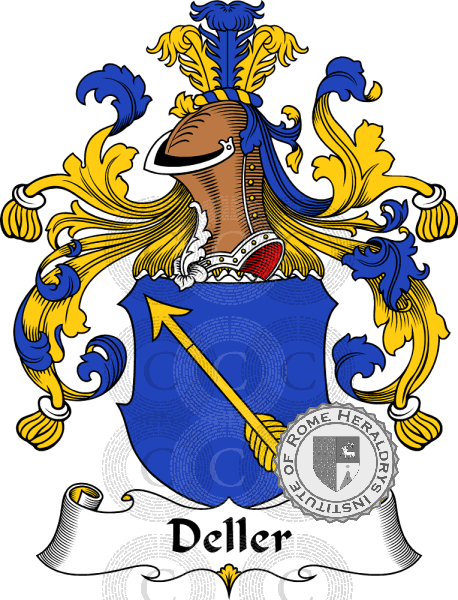 Coat of arms of family Deller   ref: 30290