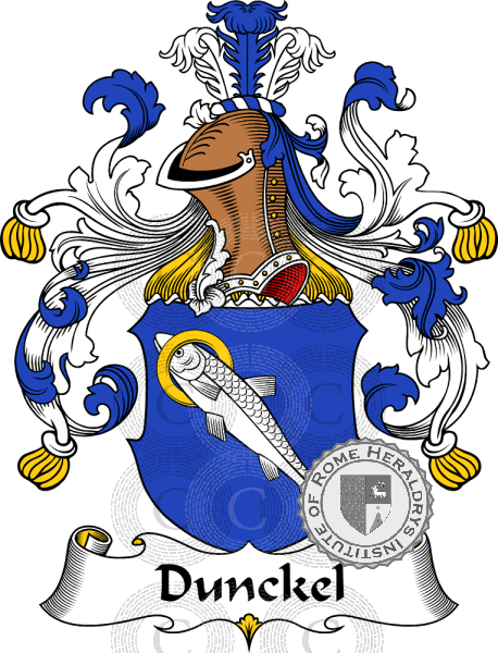 Coat of arms of family Dunckel   ref: 30345