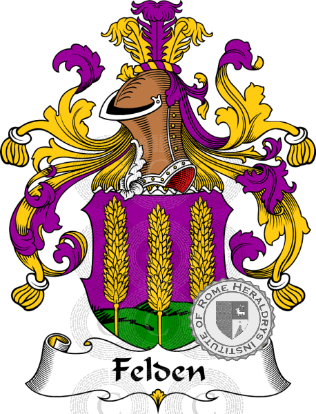 Coat of arms of family Felden   ref: 30457