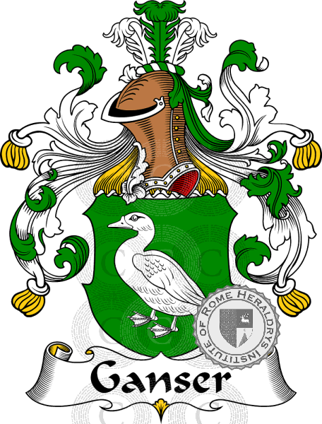 Coat of arms of family Ganser   ref: 30550