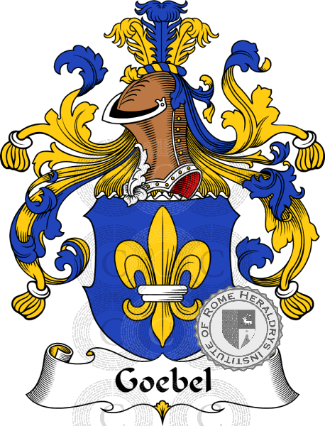 Coat of arms of family Goebel   ref: 30606