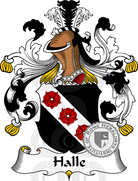 Coat of arms of family Halle   ref: 30723