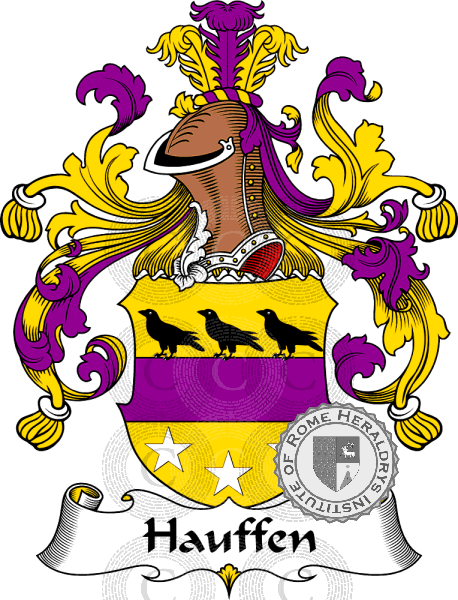 Coat of arms of family Hauffen   ref: 30767