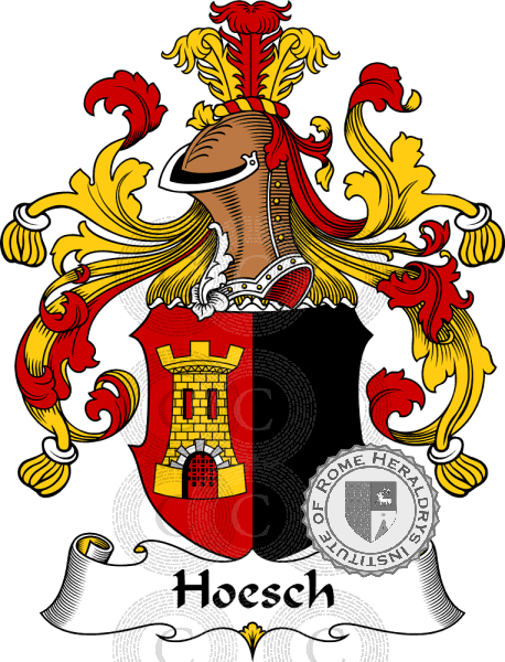 Coat of arms of family Hoesch   ref: 30907