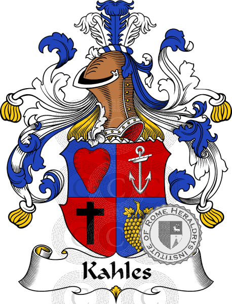 Coat of arms of family Kahles   ref: 31000