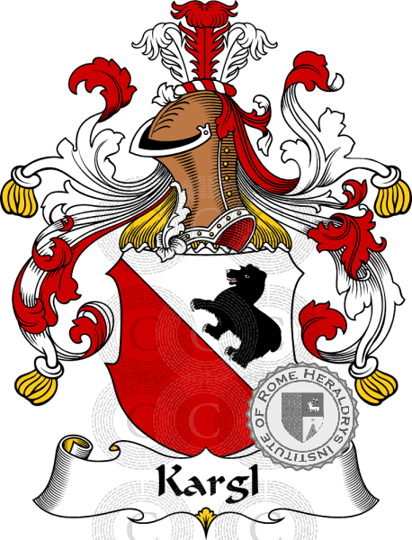 Coat of arms of family Kargl   ref: 31016