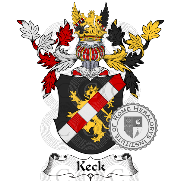 Coat of arms of family Keck, Keck de Schwartzbach