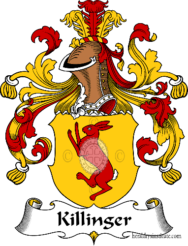Coat of arms of family Killinger   ref: 31063