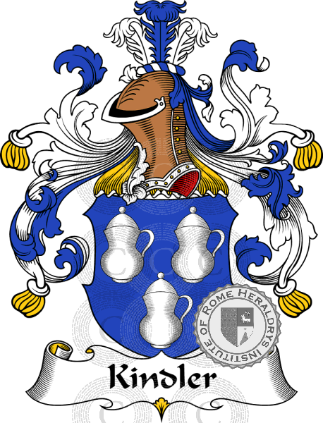 Coat of arms of family Kindler   ref: 31064