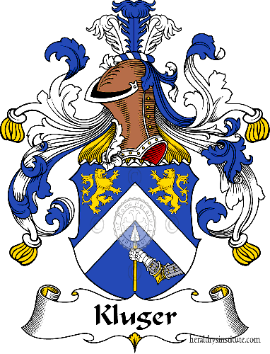 Coat of arms of family Kluger   ref: 31091