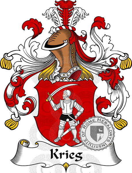 Coat of arms of family Krieg