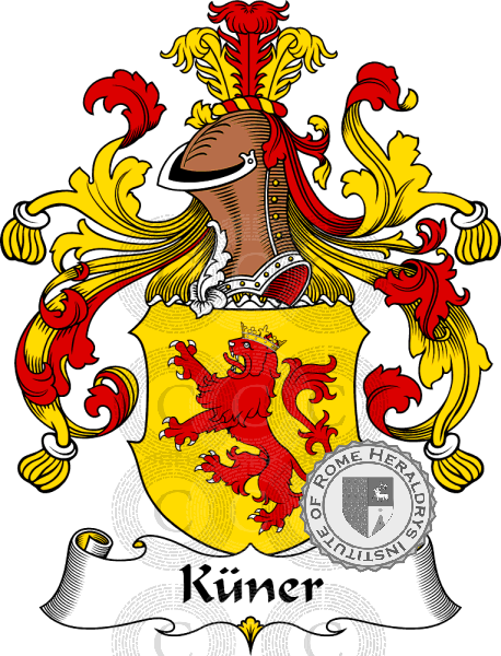 Coat of arms of family Küner   ref: 31175