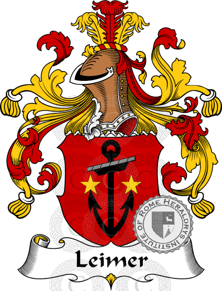 Coat of arms of family Leimer   ref: 31223