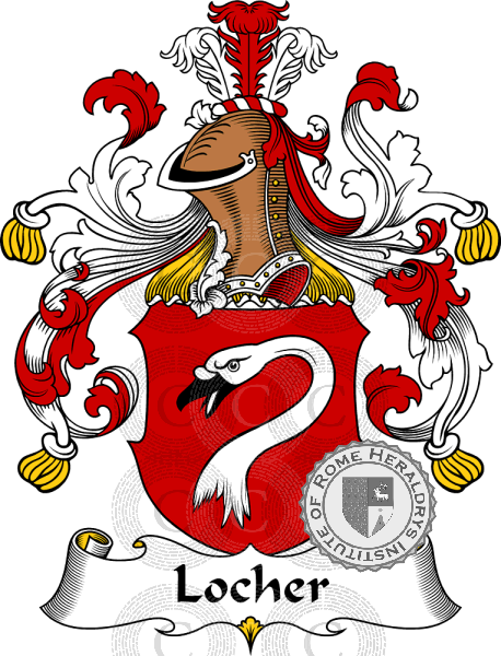 Coat of arms of family Locher or Lochen   ref: 31275