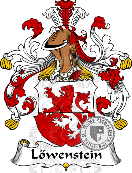 Coat of arms of family Löwenstein   ref: 31300
