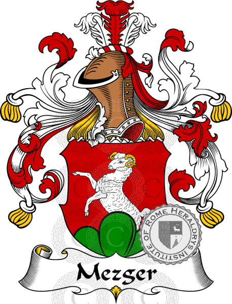 Coat of arms of family Mezger   ref: 31388