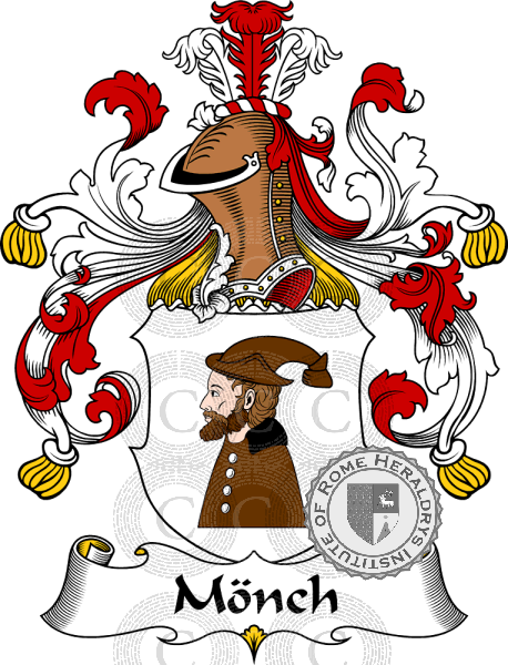 Coat of arms of family Mönch   ref: 31412