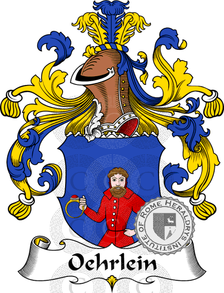 Coat of arms of family Oehrlein   ref: 31480