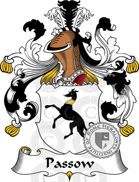 Coat of arms of family Passow   ref: 31525