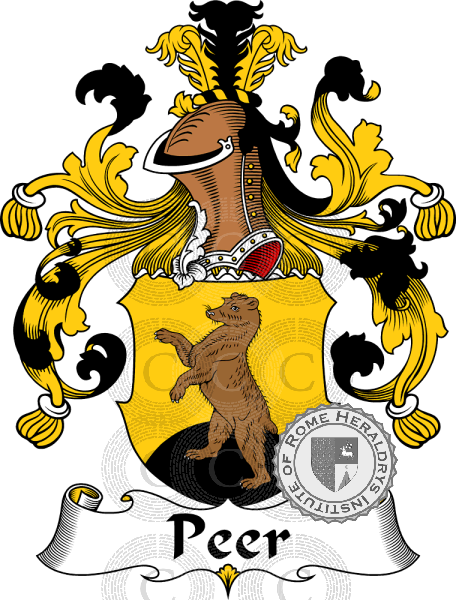 Coat of arms of family Peer   ref: 31533
