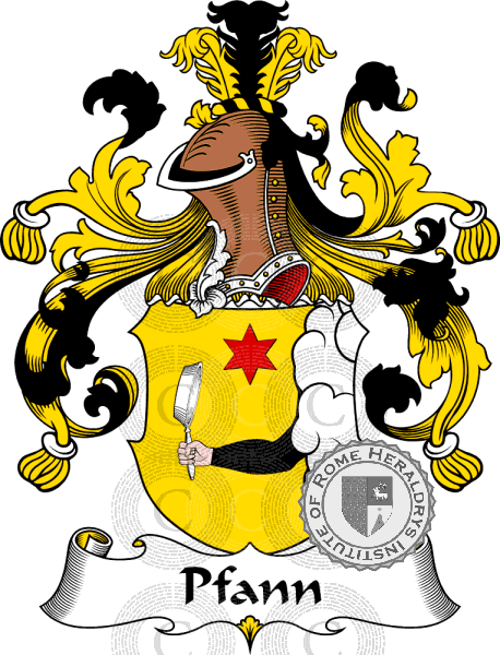 Coat of arms of family Pfann   ref: 31550