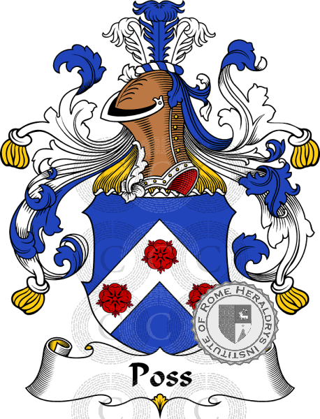 Wappen der Familie Poss   ref: 31579