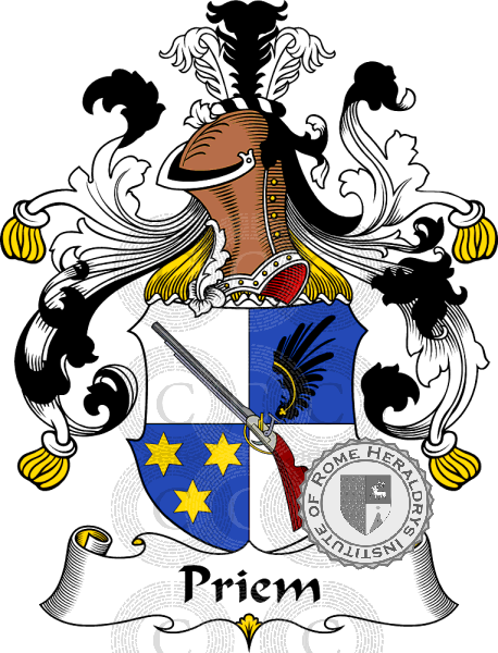 Wappen der Familie Priem   ref: 31592