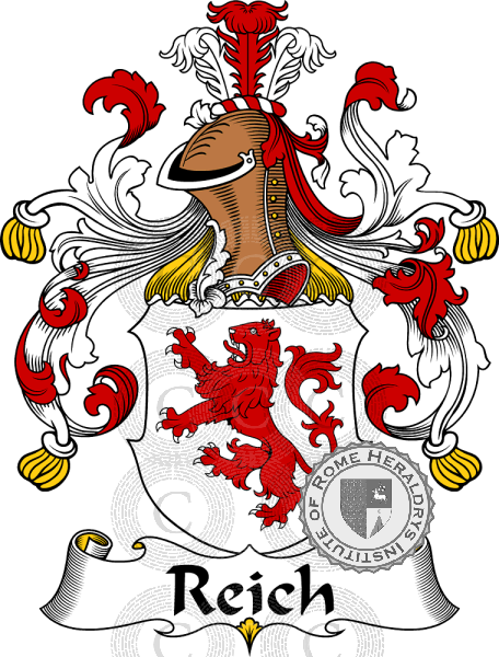 Coat of arms of family Reich   ref: 31613