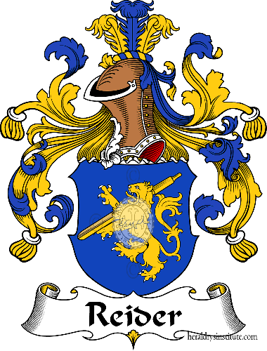 Wappen der Familie Reider   ref: 31614