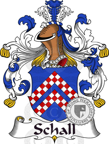 Coat of arms of family Schall   ref: 31678