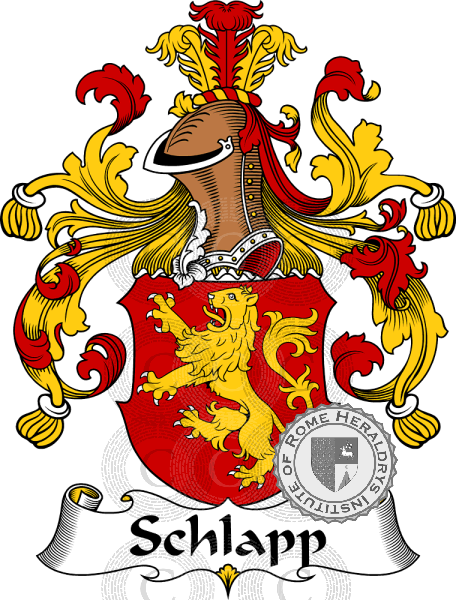 Coat of arms of family Schlapp   ref: 31749