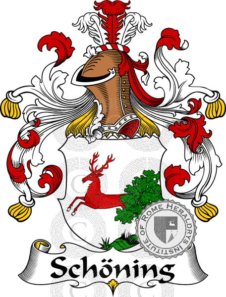 Coat of arms of family Schöning   ref: 31815