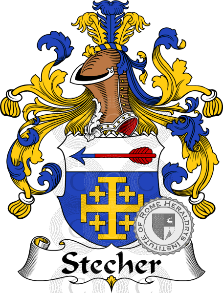 Coat of arms of family Stecher   ref: 31870