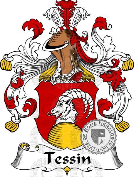 Coat of arms of family Tessin   ref: 31942