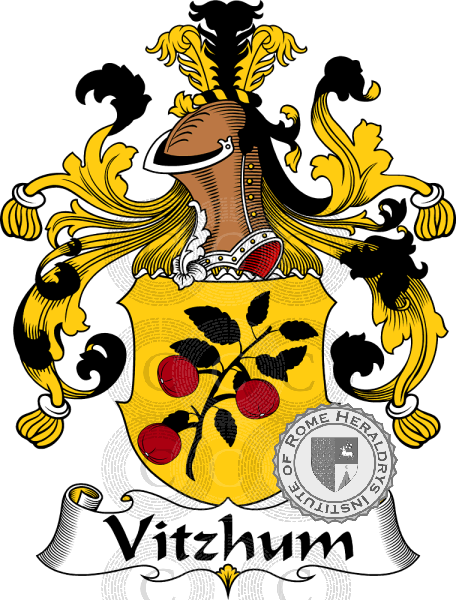 Coat of arms of family Vitzhum   ref: 31989