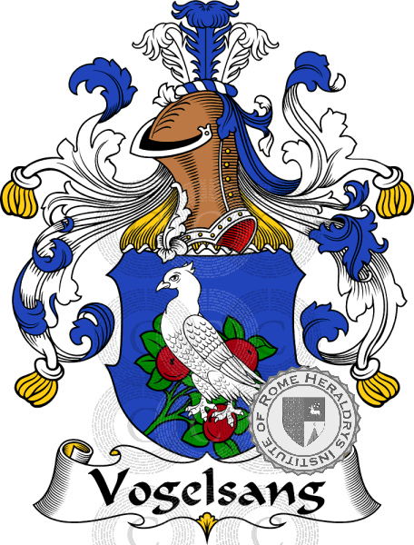 Coat of arms of family Vogelsang   ref: 31990