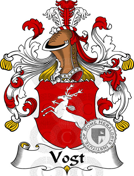 Coat of arms of family Vogt   ref: 31993