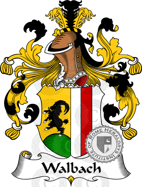 Coat of arms of family Walbach   ref: 32009
