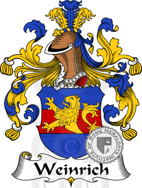 Coat of arms of family Weinrich   ref: 32043