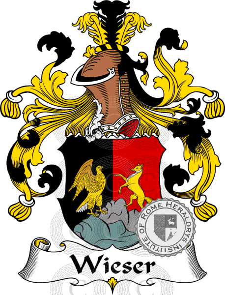 Coat of arms of family Wieser   ref: 32067