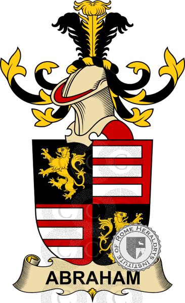 Coat of arms of family Abraham   ref: 32108