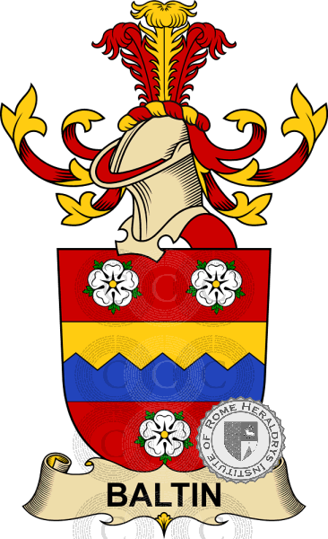 Coat of arms of family Baltin   ref: 32155