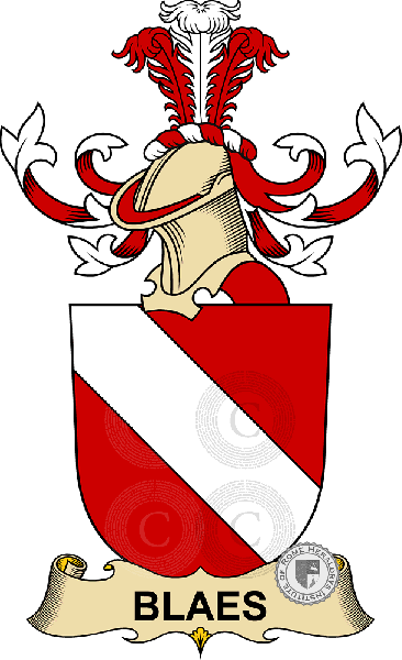Coat of arms of family Blaes