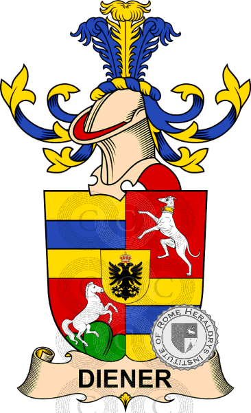 Coat of arms of family Diener de Dienersberg   ref: 32270