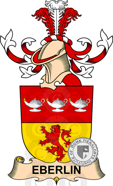 Coat of arms of family Eberlin de Rottenbach   ref: 32292