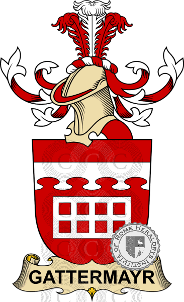 Coat of arms of family Gattermayr   ref: 32360